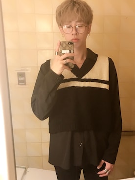 「WARP（ワープ）のアイテム（トップス）」を使った、HIROさん（メンズ・183cm）の冬コーディネート