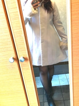 「dazzlin（ダズリン）のアイテム（その他アウター）」を使った、にゃんちゆさん（レディース・162cm）の冬コーディネート