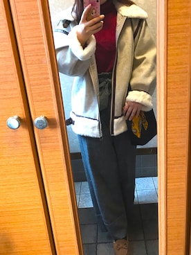 「dazzlin（ダズリン）のアイテム（その他アウター）」を使った、にゃんちゆさん（レディース・162cm）の冬コーディネート