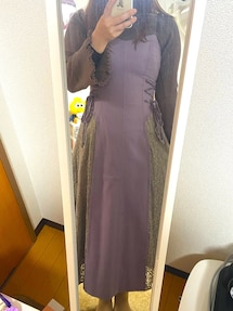 LILY BROWN（リリーブラウン）の「異素材切替えキャミワンピ