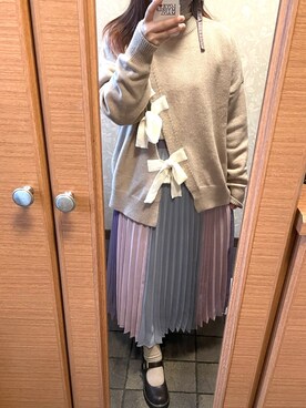 「apres jour（アプレジュール）のアイテム（その他シューズ）」を使った、にゃんちゆさん（レディース・162cm）の冬コーディネート