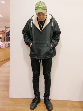 「SEVENDAYS=SUNDAY（セブンデイズサンデイ）のアイテム（その他アウター）」を使った、higucciさん（メンズ・175cm）の冬コーディネート