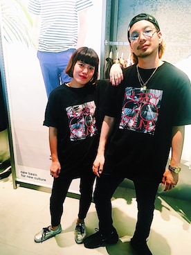 「ロックT」｜「アイテム（その他）」を使った、higucciさん（メンズ・175cm）の春コーディネート