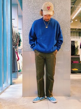 「koe（コエ）のアイテム（スウェット）」を使った、higucciさん（メンズ・175cm）の秋コーディネート