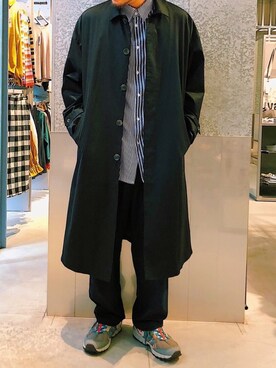 「koe（コエ）のアイテム（ダウンジャケット/コート）」を使った、higucciさん（メンズ・175cm）の秋コーディネート