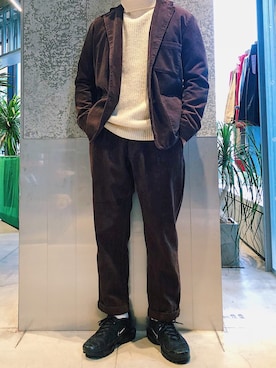 「koe（コエ）のアイテム（その他アウター）」を使った、higucciさん（メンズ・175cm）の秋コーディネート