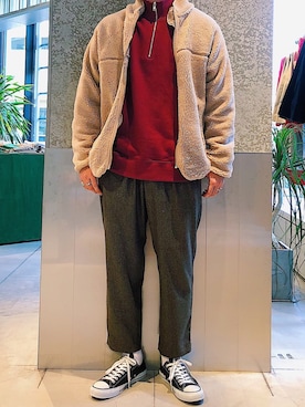 「koe（コエ）のアイテム（その他アウター）」を使った、higucciさん（メンズ・175cm）の秋コーディネート