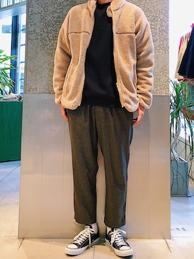 「koe（コエ）のアイテム（その他アウター）」を使った、higucciさん（メンズ・175cm）の秋コーディネート