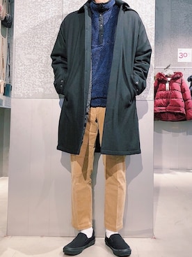 「koe（コエ）のアイテム（ダウンジャケット/コート）」を使った、higucciさん（メンズ・174cm）の冬コーディネート