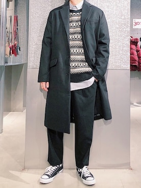 「koe（コエ）のアイテム（ダウンジャケット/コート）」を使った、higucciさん（メンズ・174cm）の冬コーディネート