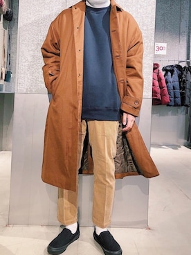 「koe（コエ）のアイテム（ダウンジャケット/コート）」を使った、higucciさん（メンズ・174cm）の冬コーディネート