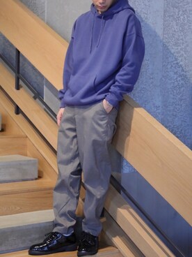 「koe（コエ）のアイテム（パーカー）」を使った、higucciさん（メンズ・174cm）の夏コーディネート