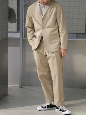 「秋のカフェオレコーデ」｜「アイテム（ジャケット/アウター）」を使った、higucciさん（メンズ・174cm）の秋コーディネート