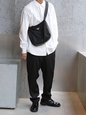 Prada プラダ のショルダーバッグを使ったメンズ人気ファッションコーディネート ユーザー ショップスタッフ Wear