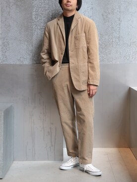 「koe（コエ）のアイテム（ブルゾン）」を使った、higucciさん（メンズ・174cm）の秋コーディネート