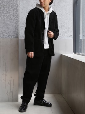 「koe（コエ）のアイテム（ブルゾン）」を使った、higucciさん（メンズ・174cm）の秋コーディネート