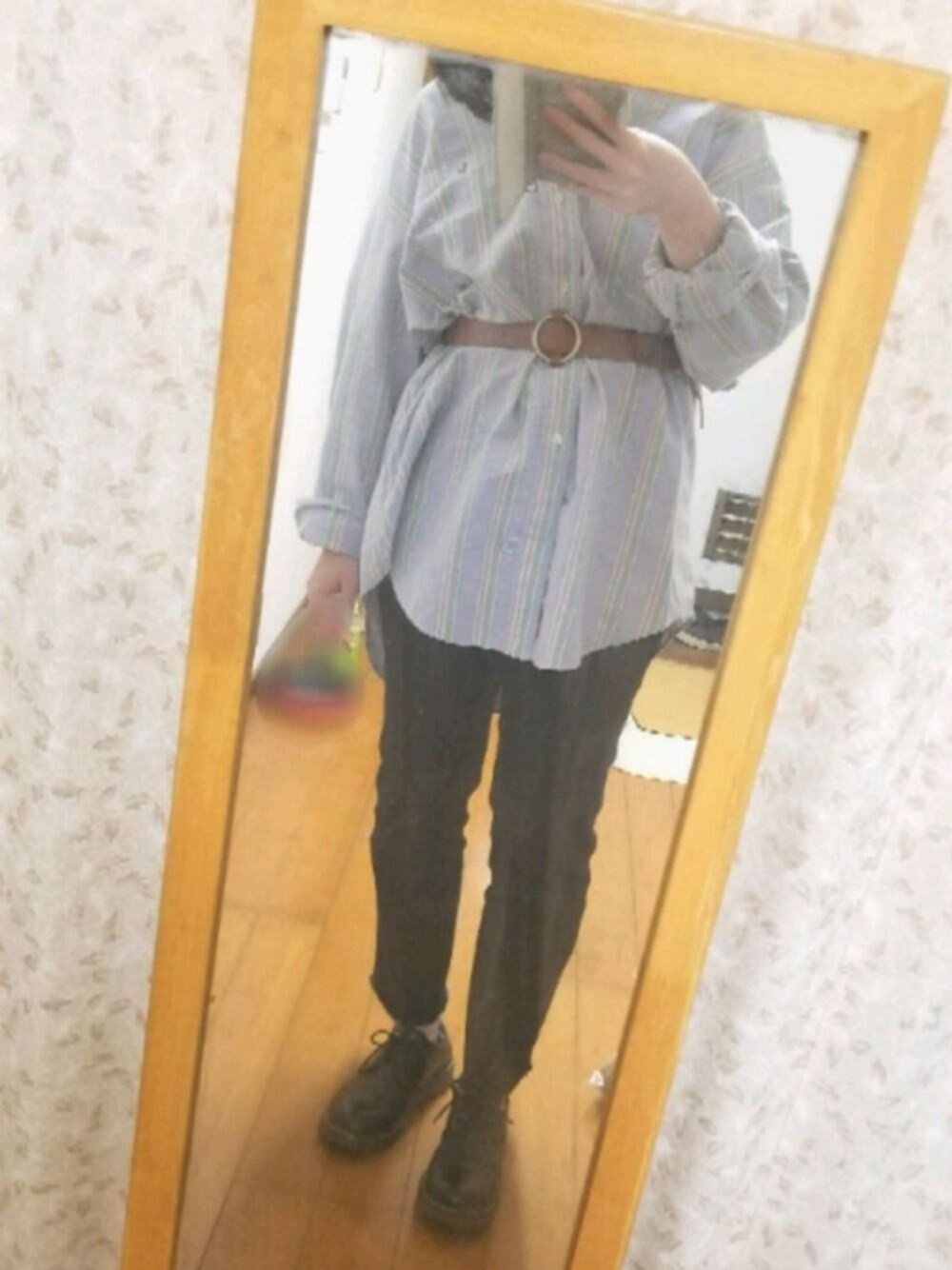 「春コーデ、Ralph Lauren、低身長、低身長コーデ、春、春ワンピ、neuf」｜「RALPH LAURENのアイテム（シャツワンピース、ホワイト系）」を使った、Yuriさん（レディース・150cm）の春コーディネートの1枚目の写真