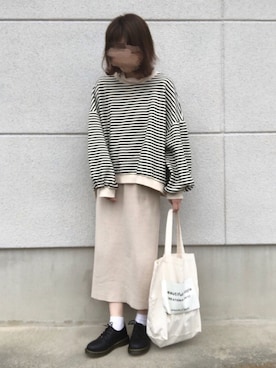 「ドレスシューズ」｜「アイテム（バッグ）」を使った、ミィさん（レディース・152cm）の冬コーディネート