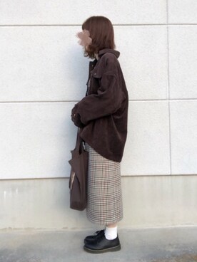 「しまむら（シマムラ）のアイテム（ミリタリージャケット）」を使った、ミィさん（レディース・152cm）の春コーディネート