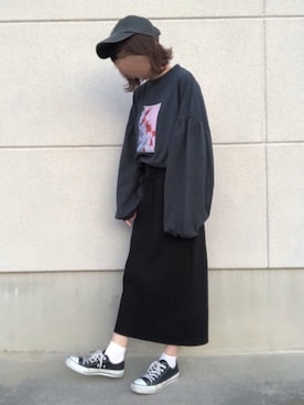 「ZOZOでしか買えない」｜「アイテム（帽子）」を使った、ミィさん（レディース・152cm）の春コーディネート