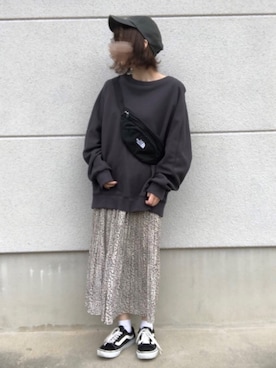 「152cm」｜「アイテム（キャップ）」を使った、ミィさん（レディース・152cm）の春コーディネート