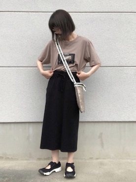 「beautiful people（ビューティフルピープル）の【beautiful people(ビューティフルピープル)】《STUDIOUS別注》ビニールサコッシュバッグ（ショルダーバッグ）」を使った、ミィさん（レディース・152cm）の夏コーディネート