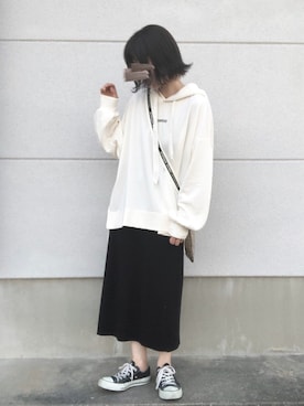 「ZOZOでしか買えない」｜「アイテム（スニーカー）」を使った、ミィさん（レディース・152cm）の夏コーディネート