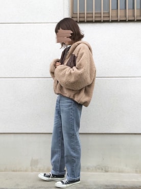 「ZOZOでしか買えない」｜「アイテム（ブルゾン）」を使った、ミィさん（レディース・152cm）の秋コーディネート