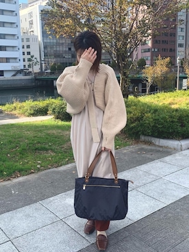 「アイテム（ニット/セーター）」を使った、wakさん（レディース・156cm）の冬コーディネート