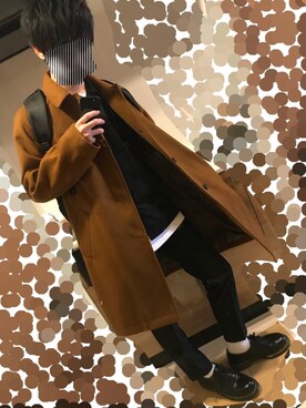 「DOOPZ（ドープス）のアイテム（スラックス）」を使った、ローさん（メンズ・171cm）の春コーディネート