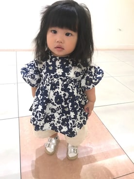 「キッスコーデ」｜「アイテム（その他）」を使った、suuu3さん（キッズ・70cm）の夏コーディネート