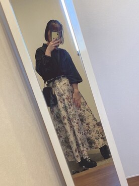 「rps（アールピーエス）のアイテム（シャツワンピース）」を使った、半熟たまごさん（レディース・165cm）の冬コーディネート