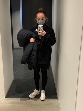「H&M（エイチ・アンド・エム）のアイテム（スカート）」を使った、haanaa98さん（レディース・147cm）の冬コーディネート