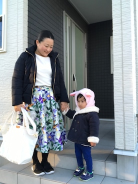 「アイテム（ピアス（両耳用））」を使った、☁︎•ꇵ͒•`s☺︎+sa*॰¨̮さん（レディース・153cm・30代）の冬コーディネート
