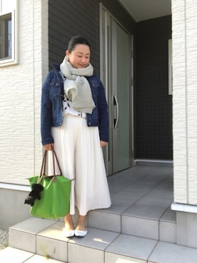 「アイテム（ピアス（両耳用））」を使った、☁︎•ꇵ͒•`s☺︎+sa*॰¨̮さん（レディース・153cm・30代）の春コーディネート