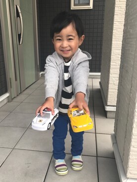 ☁︎•ꇵ͒•`s☺︎+sa*॰¨̮さん(キッズ・90cm)の春コーディネート