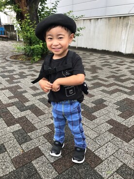 ☁︎•ꇵ͒•`s☺︎+sa*॰¨̮さん（キッズ・90cm）の夏コーディネート