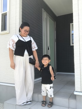 「アイテム（ピアス（両耳用））」を使った、☁︎•ꇵ͒•`s☺︎+sa*॰¨̮さん（レディース・153cm・30代）の夏コーディネート