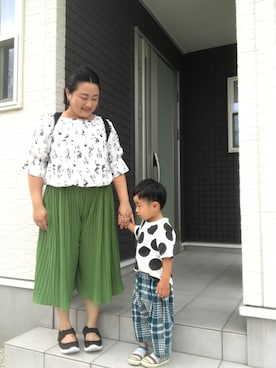 「アイテム（ピアス（両耳用））」を使った、☁︎•ꇵ͒•`s☺︎+sa*॰¨̮さん（レディース・153cm・30代）の夏コーディネート