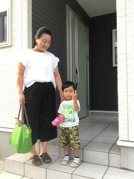 「アイテム（ピアス（両耳用））」を使った、☁︎•ꇵ͒•`s☺︎+sa*॰¨̮さん（レディース・153cm・30代）の夏コーディネート