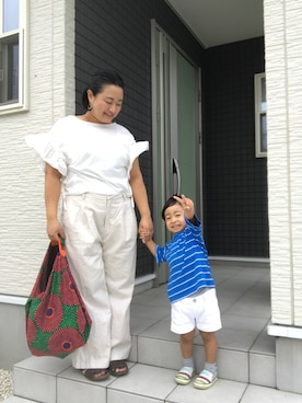 「アイテム（ピアス（両耳用））」を使った、☁︎•ꇵ͒•`s☺︎+sa*॰¨̮さん（レディース・153cm・30代）の夏コーディネート