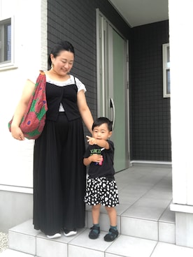 「アイテム（ピアス（両耳用））」を使った、☁︎•ꇵ͒•`s☺︎+sa*॰¨̮さん（レディース・153cm・30代）の夏コーディネート