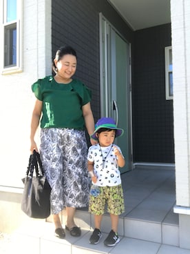「アイテム（ピアス（両耳用））」を使った、☁︎•ꇵ͒•`s☺︎+sa*॰¨̮さん（レディース・153cm・30代）の夏コーディネート