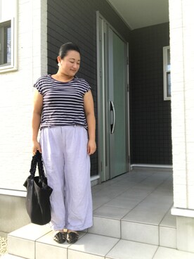 「アイテム（ピアス（両耳用））」を使った、☁︎•ꇵ͒•`s☺︎+sa*॰¨̮さん（レディース・153cm・30代）の夏コーディネート