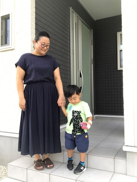 「アイテム（ピアス（両耳用））」を使った、☁︎•ꇵ͒•`s☺︎+sa*॰¨̮さん（レディース・153cm・30代）の夏コーディネート
