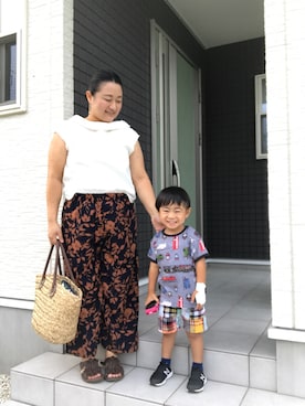 「アイテム（ピアス（両耳用））」を使った、☁︎•ꇵ͒•`s☺︎+sa*॰¨̮さん（レディース・153cm・30代）の夏コーディネート
