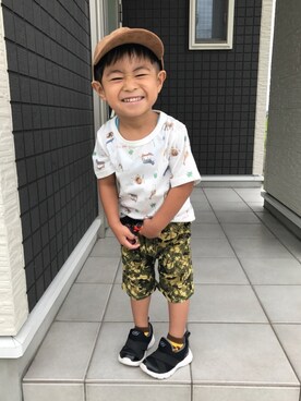 ☁︎•ꇵ͒•`s☺︎+sa*॰¨̮さん(キッズ・90cm)の夏コーディネート
