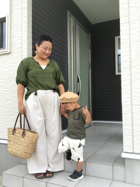 「アイテム（ピアス（両耳用））」を使った、☁︎•ꇵ͒•`s☺︎+sa*॰¨̮さん（レディース・153cm・30代）の夏コーディネート