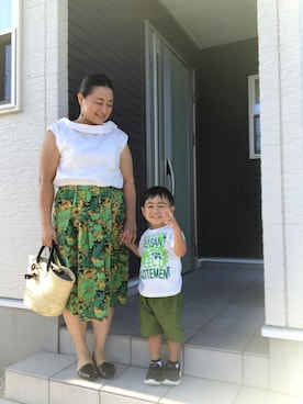 「アイテム（ピアス（両耳用））」を使った、☁︎•ꇵ͒•`s☺︎+sa*॰¨̮さん（レディース・153cm・30代）の夏コーディネート