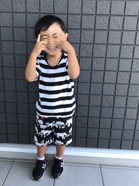 ☁︎•ꇵ͒•`s☺︎+sa*॰¨̮さん（キッズ・90cm）の秋コーディネート